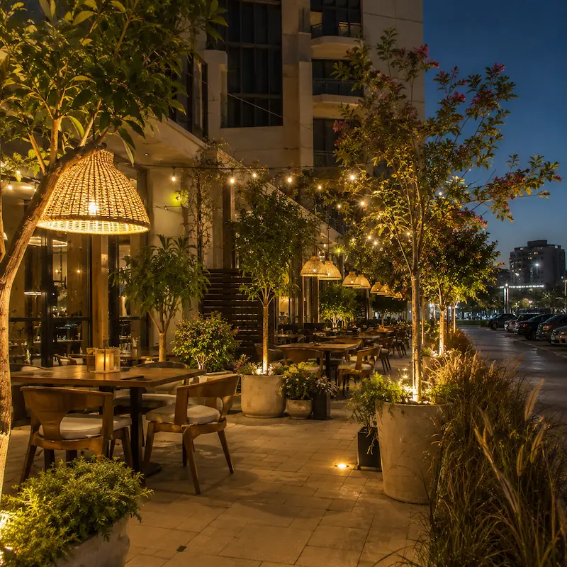 Outdoor dining garden design
