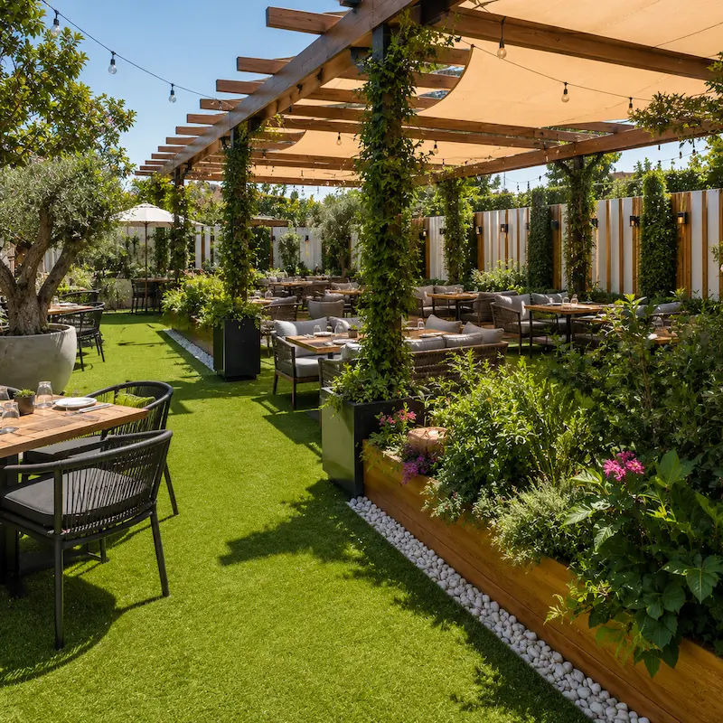 Pergolas, shading & artificial turf