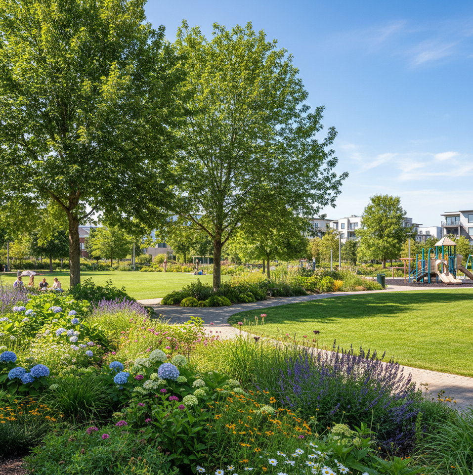 Softscape planting & lawn areas