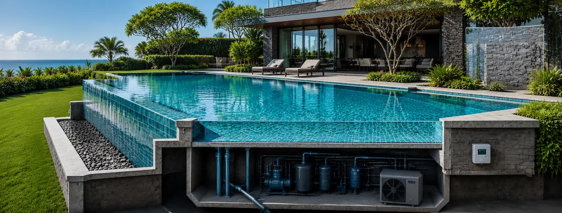 Swimming pool footer