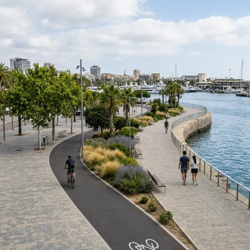 Paved walkways & cycle paths