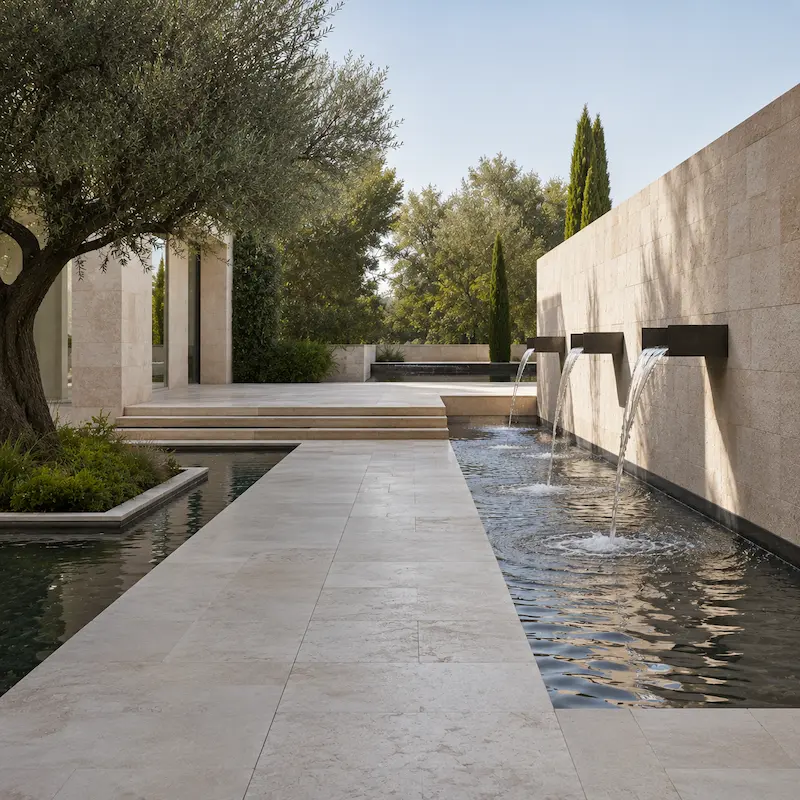 Paving, cladding & water features