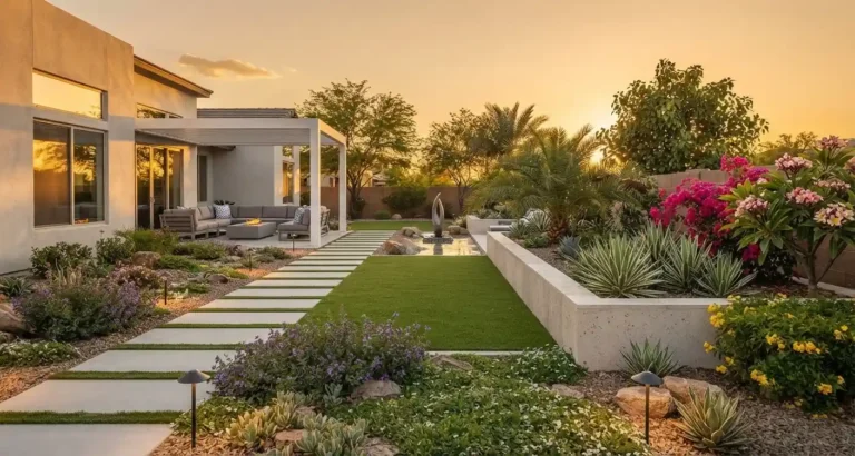 Akaa landscape hardscape softscape balance uae