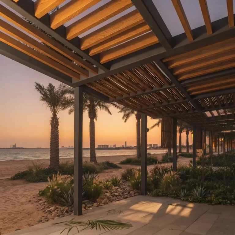 BayBeach Pergola Sand Transition