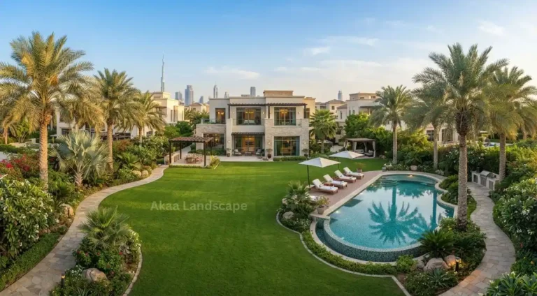 Landscape company in UAE completed villa garden design