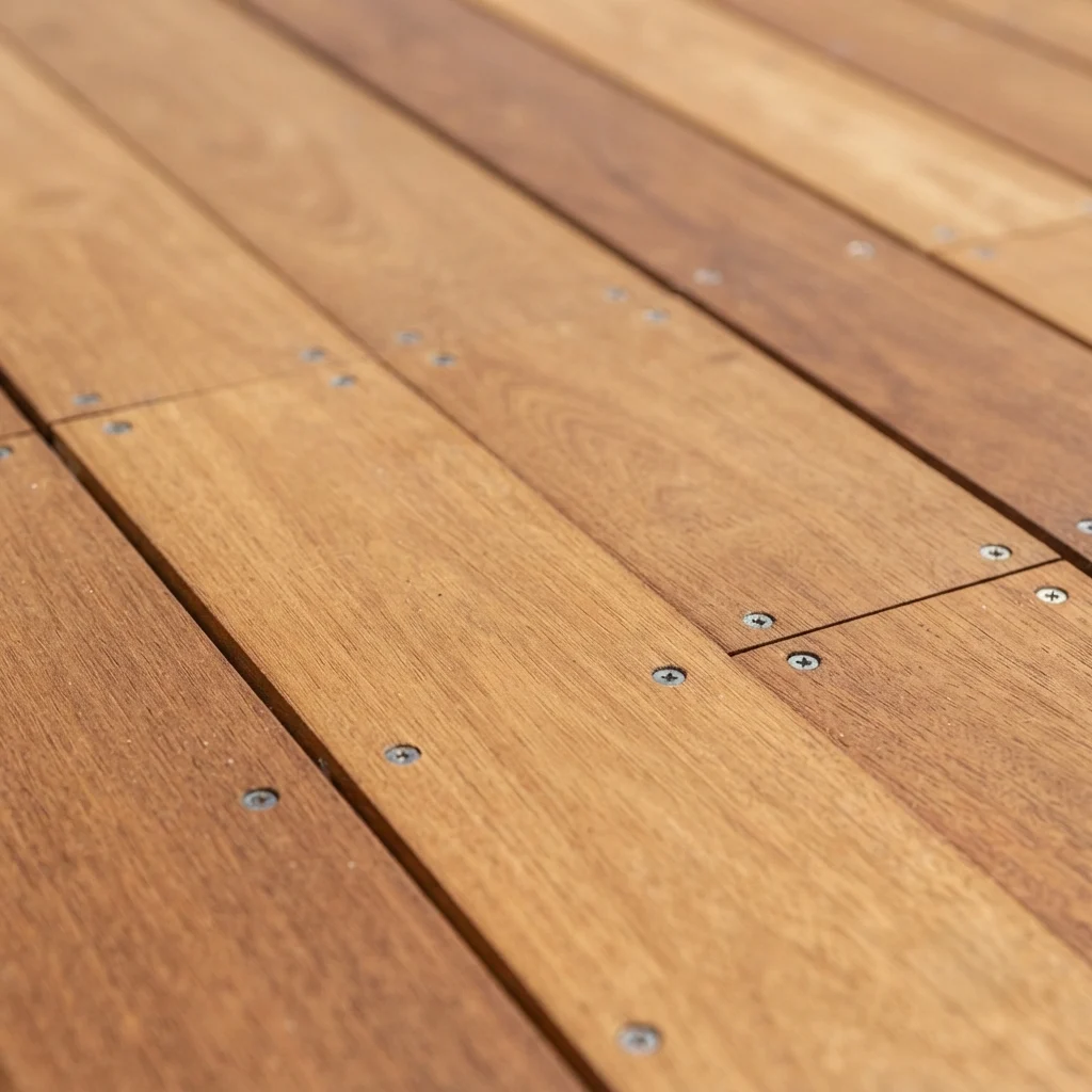 Teak Decking Grain Closeup