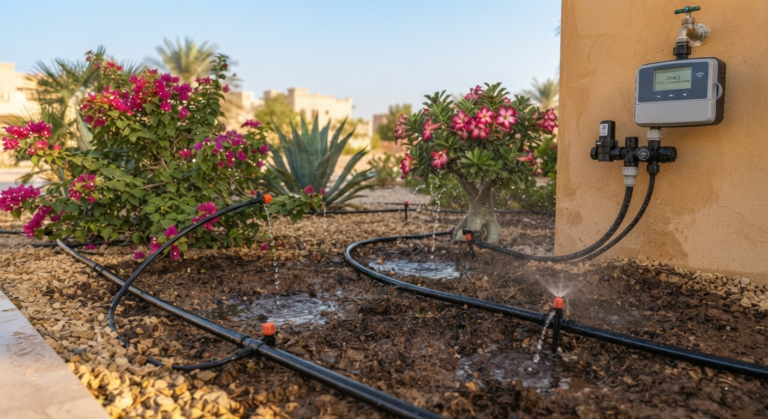 drip irrigation dubai villa garden