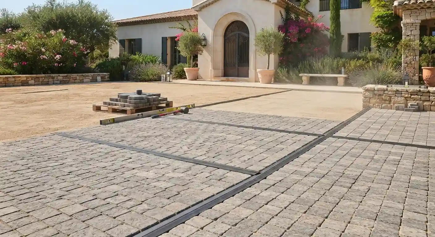 professional paver installation dubai landscaping