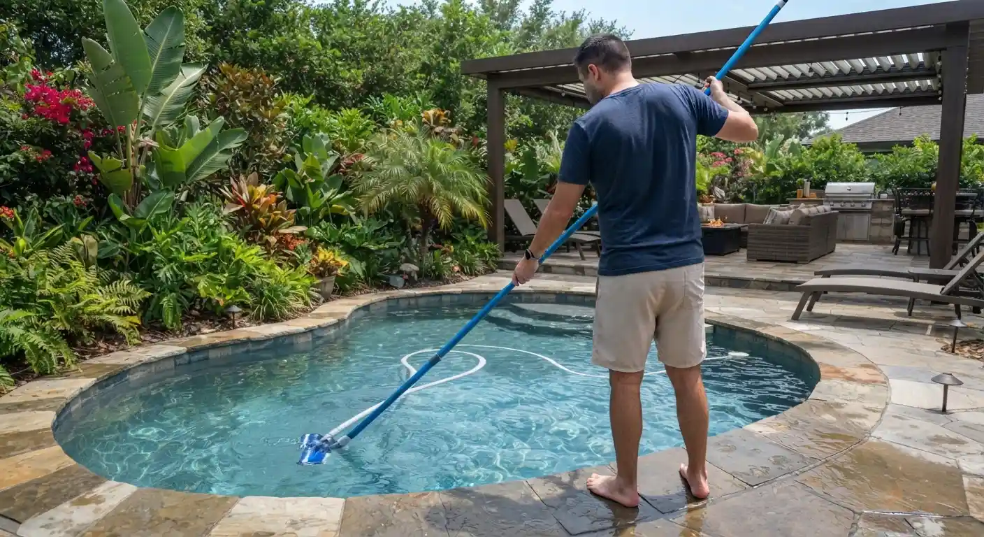 weekly pool cleaning steps uae