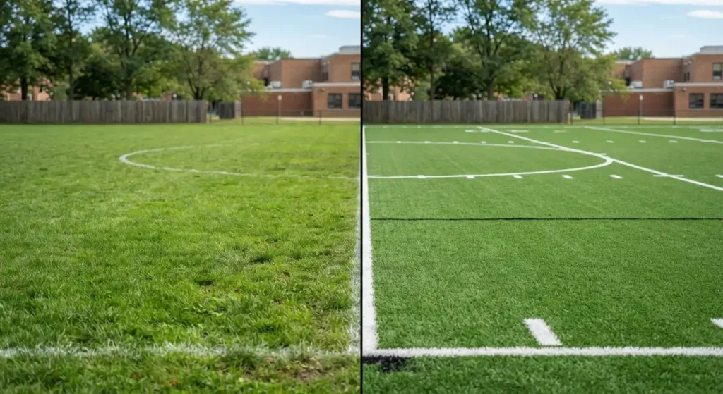 Natural grass vs artificial turf school uae Natural grass vs artificial turf school uae