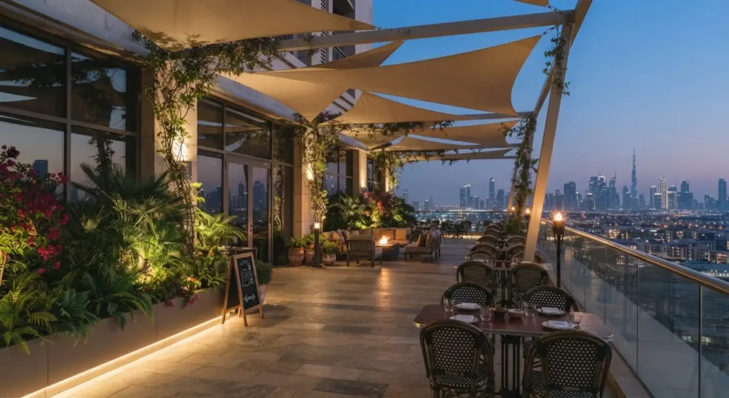 Restaurant & Cafe Landscaping Dubai: Turn Outdoor Seating Into a Destination