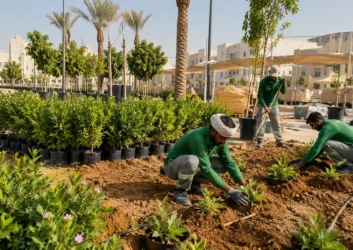 Akaa landscape team planting shrubs community project Akaa landscape team planting shrubs community project