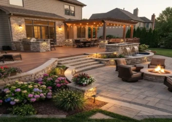 Cedar Deck with Fire Pit and Dining Cedar Deck with Fire Pit and Dining