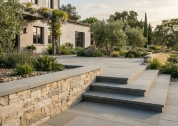 Cladding coping hardscape house exterior Cladding coping hardscape house exterior