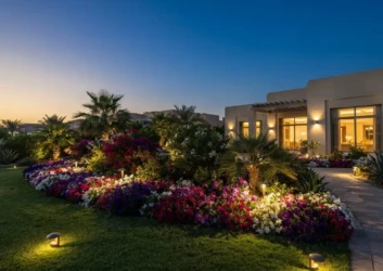 Flower bed spotlight garden lighting dusk Flower bed spotlight garden lighting dusk