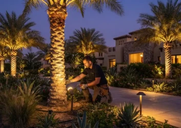 Garden spotlight testing dusk dubai Garden spotlight testing dusk dubai