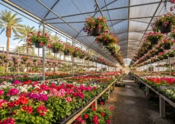 Hanging flower baskets nursery shade house uae Hanging flower baskets nursery shade house uae