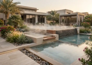 Heated infinity pool steam villa UAE Heated infinity pool steam villa UAE