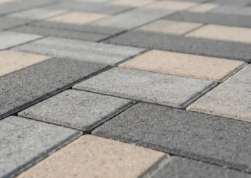 Interlock pavement texture closeup Interlock pavement texture closeup