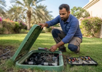 Irrigation valve box check dubai garden Irrigation valve box check dubai garden