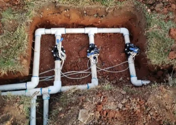 Irrigation valve box installation zone valves Irrigation valve box installation zone valves