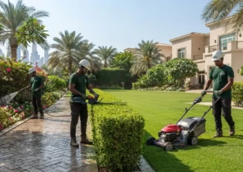 Landscaping team outdoor maintenance villa Landscaping team outdoor maintenance villa
