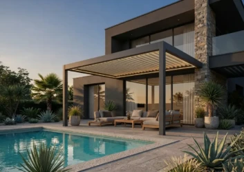 Louvered motorized pergolas Louvered motorized pergolas