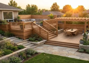 Luxury Teak Multi level Deck Luxury Teak Multi level Deck
