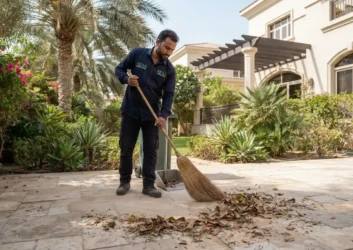 Patio cleaning sweeping uae hardscape Patio cleaning sweeping uae hardscape