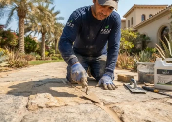 Paver sealing regrouting uae landscaping Paver sealing regrouting uae landscaping