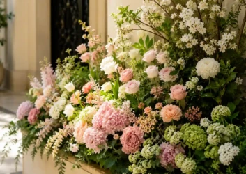 Pink white flower bed UAE Pink white flower bed UAE