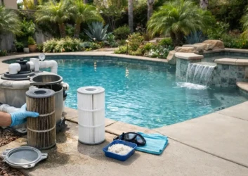 Pool filter cartridge maintenance replacement Pool filter cartridge maintenance replacement