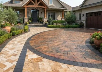 Residentail stamp concrete walkway Residentail stamp concrete walkway