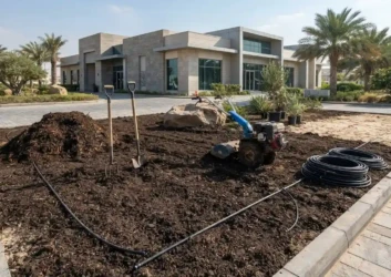 Rototiller soil prep commercial landscaping project uae Rototiller soil prep commercial landscaping project uae
