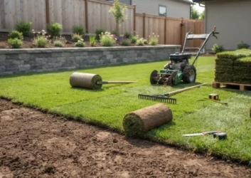 Sod installation tools roller rake pallet Sod installation tools roller rake pallet