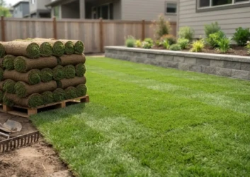 Sod rolls pallet fresh lawn installation Sod rolls pallet fresh lawn installation