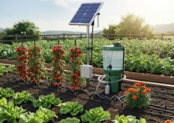 Solar irrigation system rain sensor vegetable garden Solar irrigation system rain sensor vegetable garden