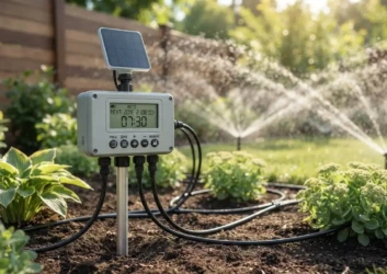 Solar smart irrigation controller sprinklers garden Solar smart irrigation controller sprinklers garden
