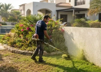 String trimmer grass edging Dubai garden String trimmer grass edging Dubai garden