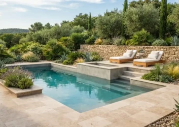 Swimming pool design loungers landscaping Dubai Swimming pool design loungers landscaping Dubai
