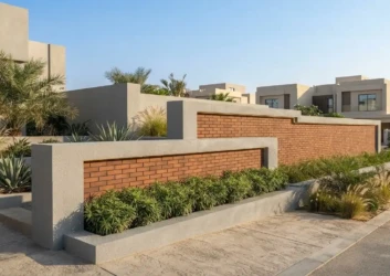 UAE Villa with Brick and Concrete Columns UAE Villa with Brick and Concrete Columns