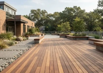 Villa backyard wooden floor Villa backyard wooden floor