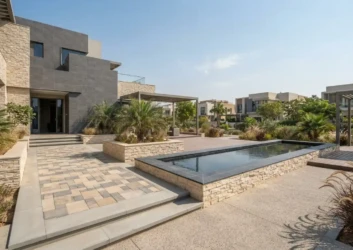 Villa hardscape pool cladding and coping Villa hardscape pool cladding and coping