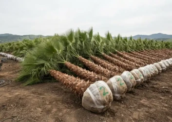 Washingtonia palm trees root ball wrapped nursery uae Washingtonia palm trees root ball wrapped nursery uae