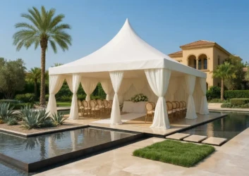 Wedding marquee tent poolside villa dubai Wedding marquee tent poolside villa dubai
