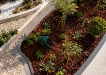 aerial view mulching landscape bed uae aerial view mulching landscape bed uae