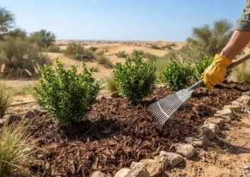 mulch raking desert shrubs uae landscaping mulch raking desert shrubs uae landscaping